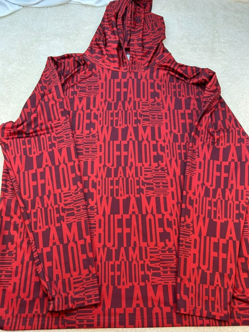Under Armour Mens Red Hoodie WTAMU Buffs Graphic Loose Fit XL Polyester